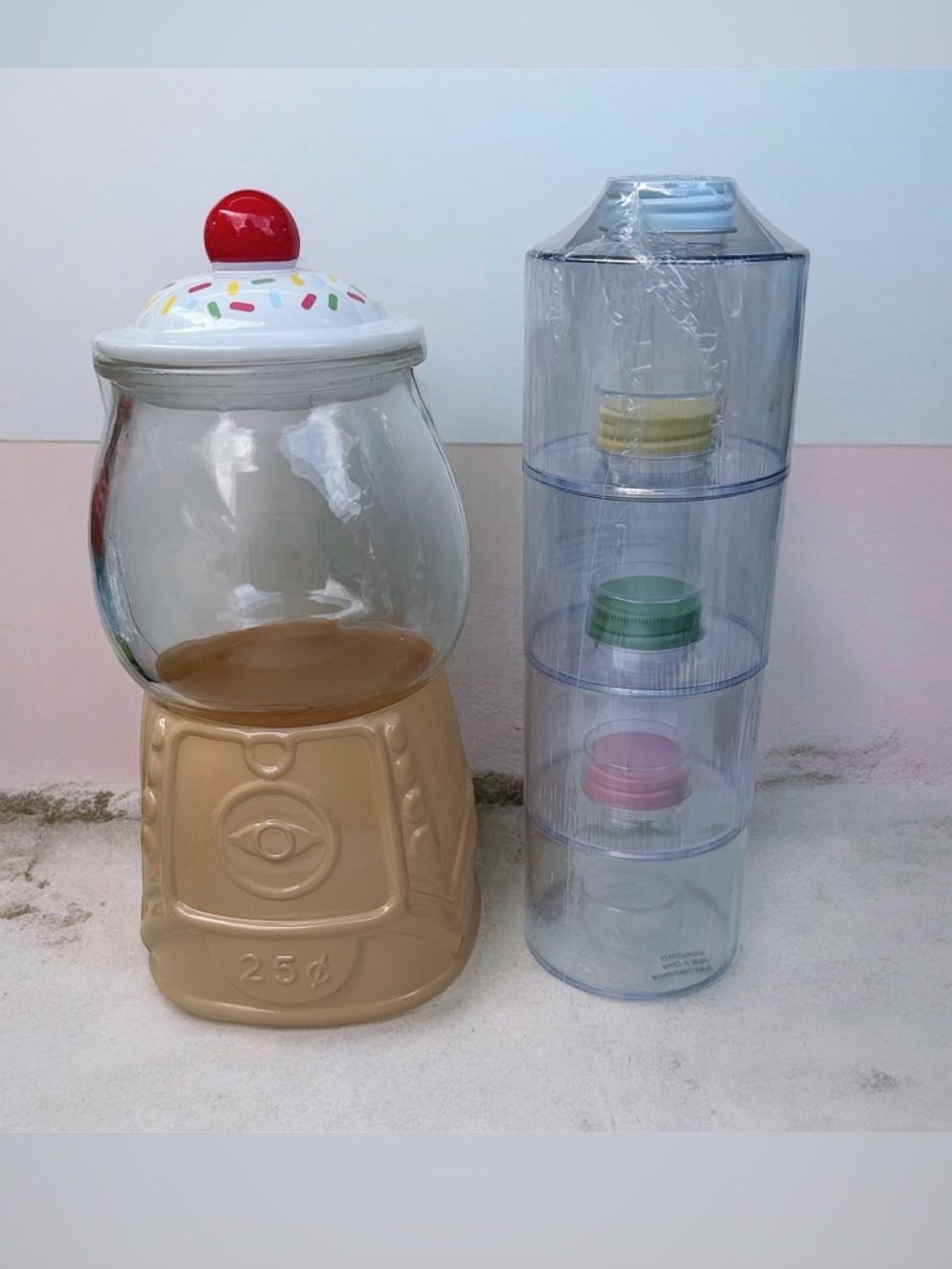 Target Ice Cream Gumball Machine Jar & Sprinkle Storage